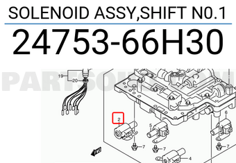 Suzuki 2475366H30 SOLENOID ASSY,SHIFT N0.1