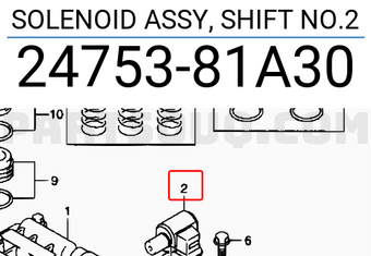 Suzuki 2475381A30 SOLENOID ASSY, SHIFT NO.2