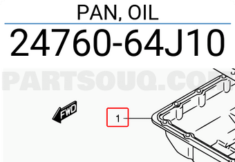 Suzuki 2476064J10 PAN, OIL