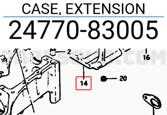Suzuki 2477083005 CASE, EXTENSION