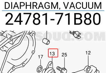 Suzuki 2478171B80 DIAPHRAGM, VACUUM