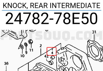 Suzuki 2478278E50 KNOCK, REAR INTERMEDIATE