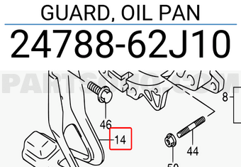 Suzuki 2478862J10 GUARD, OIL PAN