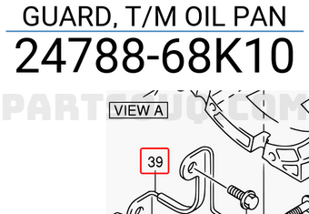 Suzuki 2478868K10 GUARD, T/M OIL PAN
