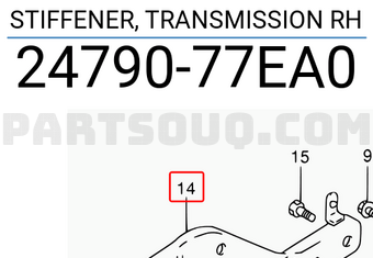 Suzuki 2479077EA0 STIFFENER, TRANSMISSION RH