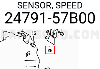 Suzuki 2479157B00 SENSOR, SPEED