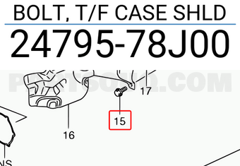 Suzuki 2479578J00 BOLT, T/F CASE SHLD