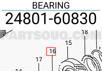 Suzuki 2480160830 BEARING