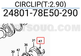 Suzuki 2480178E50290 CIRCLIP(T:2.90)