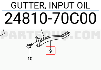 Suzuki 2481070C00 GUTTER, INPUT OIL
