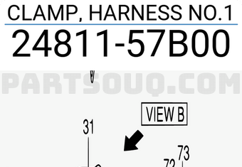 Suzuki 2481157B00 CLAMP, HARNESS NO.1