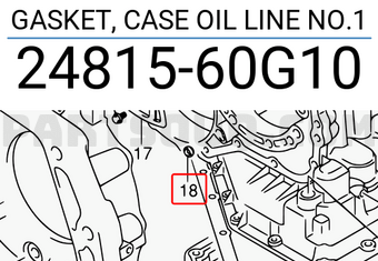 Suzuki 2481560G10 GASKET, CASE OIL LINE NO.1