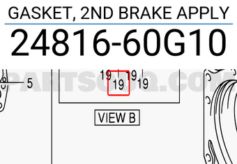 Suzuki 2481660G10 GASKET, 2ND BRAKE APPLY