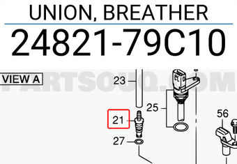 Suzuki 2482179C10 UNION, BREATHER
