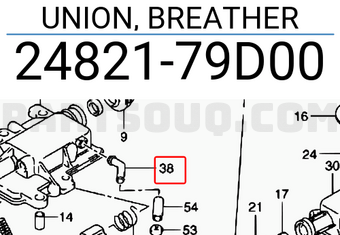 Suzuki 2482179D00 UNION, BREATHER