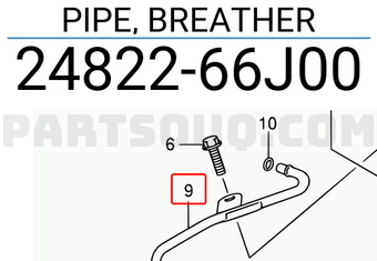 Suzuki 2482266J00 PIPE, BREATHER