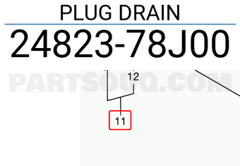 Suzuki 2482378J00 PLUG DRAIN