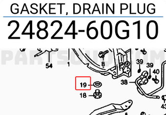 Suzuki 2482460G10 GASKET, DRAIN PLUG