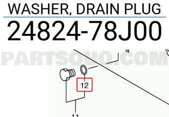 Suzuki 2482478J00 WASHER, DRAIN PLUG