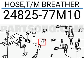 Suzuki 2482577M10 HOSE,T/M BREATHER