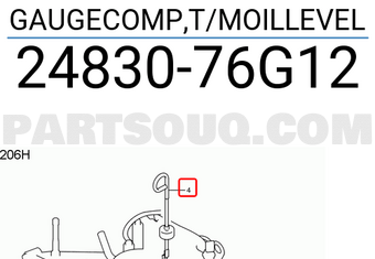 Suzuki 2483076G12 GAUGECOMP,T/MOILLEVEL