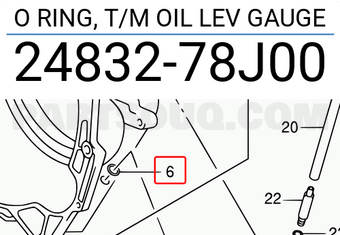 Suzuki 2483278J00 O RING, T/M OIL LEV GAUGE