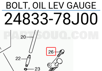 Suzuki 2483378J00 BOLT, OIL LEV GAUGE