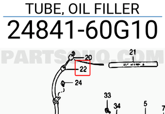 Suzuki 2484160G10 TUBE, OIL FILLER
