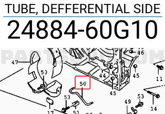 Suzuki 2488460G10 TUBE, DEFFERENTIAL SIDE