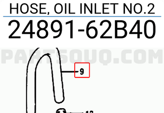 Suzuki 2489162B40 HOSE, OIL INLET NO.2