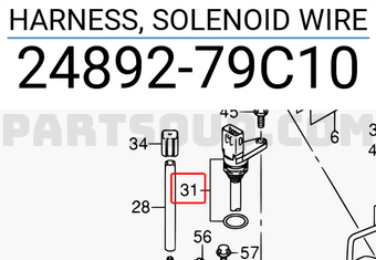 Suzuki 2489279C10 HARNESS, SOLENOID WIRE