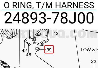 Suzuki 2489378J00 O RING, T/M HARNESS