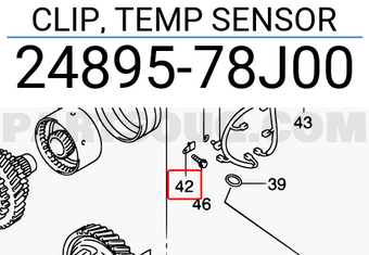 Suzuki 2489578J00 CLIP, TEMP SENSOR