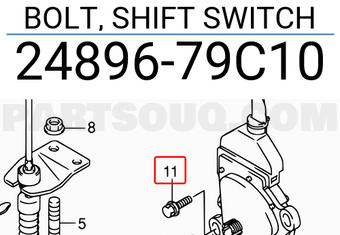 Suzuki 2489679C10 BOLT, SHIFT SWITCH