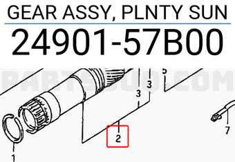 Suzuki 2490157B00 GEAR ASSY, PLNTY SUN