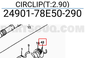Suzuki 2490178E50290 CIRCLIP(T:2.90)