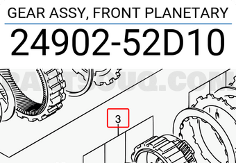Suzuki 2490252D10 GEAR ASSY, FRONT PLANETARY
