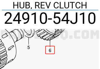 Suzuki 2491054J10 HUB, REV CLUTCH