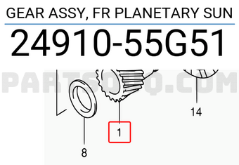 Suzuki 2491055G51 GEAR ASSY, FR PLANETARY SUN