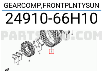 Suzuki 2491066H10 GEARCOMP,FRONTPLNTYSUN