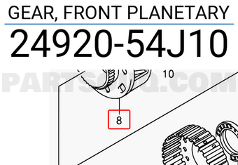 Suzuki 2492054J10 GEAR, FRONT PLANETARY