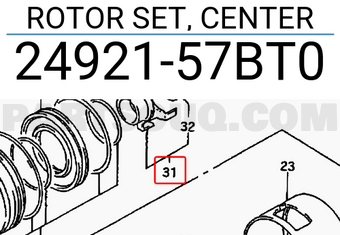 Suzuki 2492157BT0 ROTOR SET, CENTER
