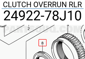 Suzuki 2492278J10 CLUTCH OVERRUN RLR