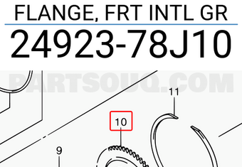 Suzuki 2492378J10 FLANGE, FRT INTL GR