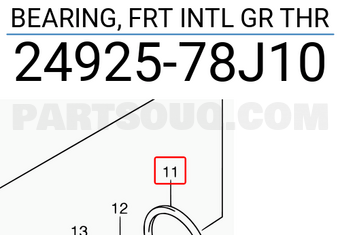 Suzuki 2492578J10 BEARING, FRT INTL GR THR