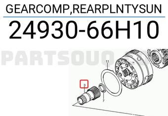 Suzuki 2493066H10 GEARCOMP,REARPLNTYSUN