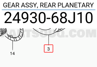 Suzuki 2493068J10 GEAR ASSY, REAR PLANETARY