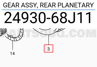 Suzuki 2493068J11 GEAR ASSY, REAR PLANETARY