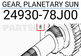 Suzuki 2493078J00 GEAR, PLANETARY SUN