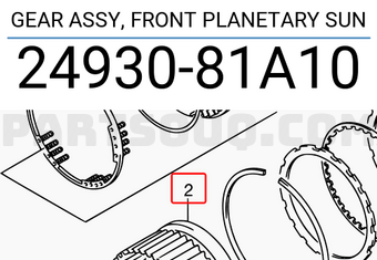 Suzuki 2493081A10 GEAR ASSY, FRONT PLANETARY SUN